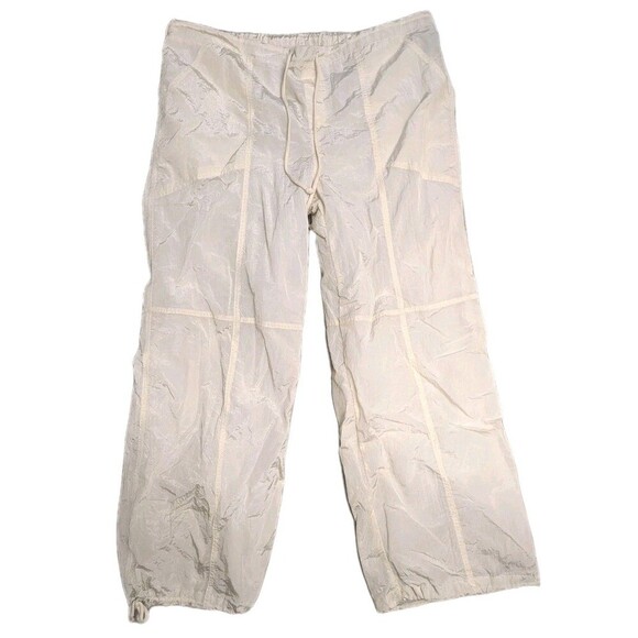Wild Fable High Rise Wide Leg Ivory Parachute Nylon Pants sz XXL Grunge Y2K - Picture 1 of 7
